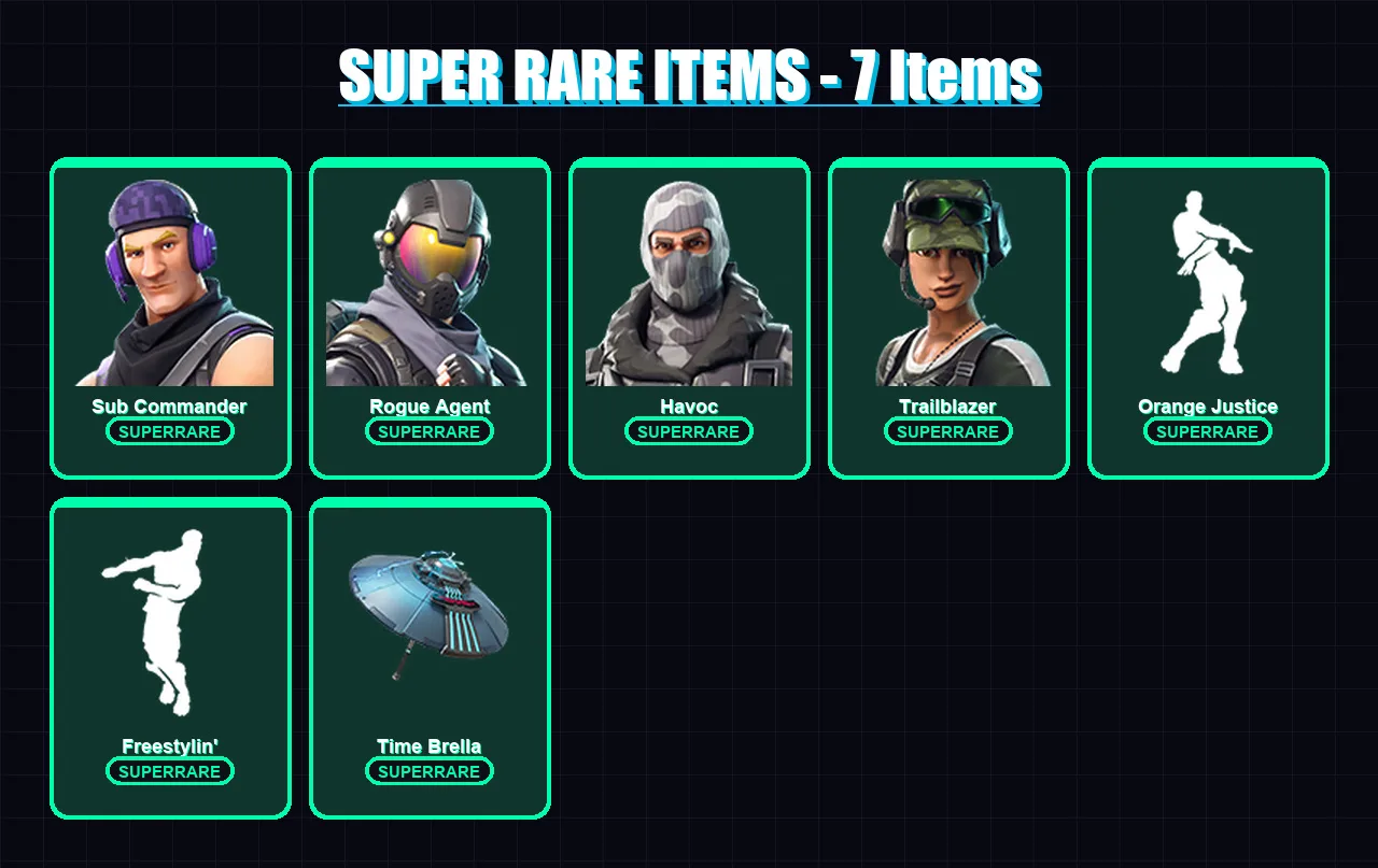 [PC/XBOX/PSN] | Sub Commander | Rogue Agent | Havoc | Trailblazer | Carbide | 20 skin | 28 pickaxe | 28 emote | 31 glider | Lv553