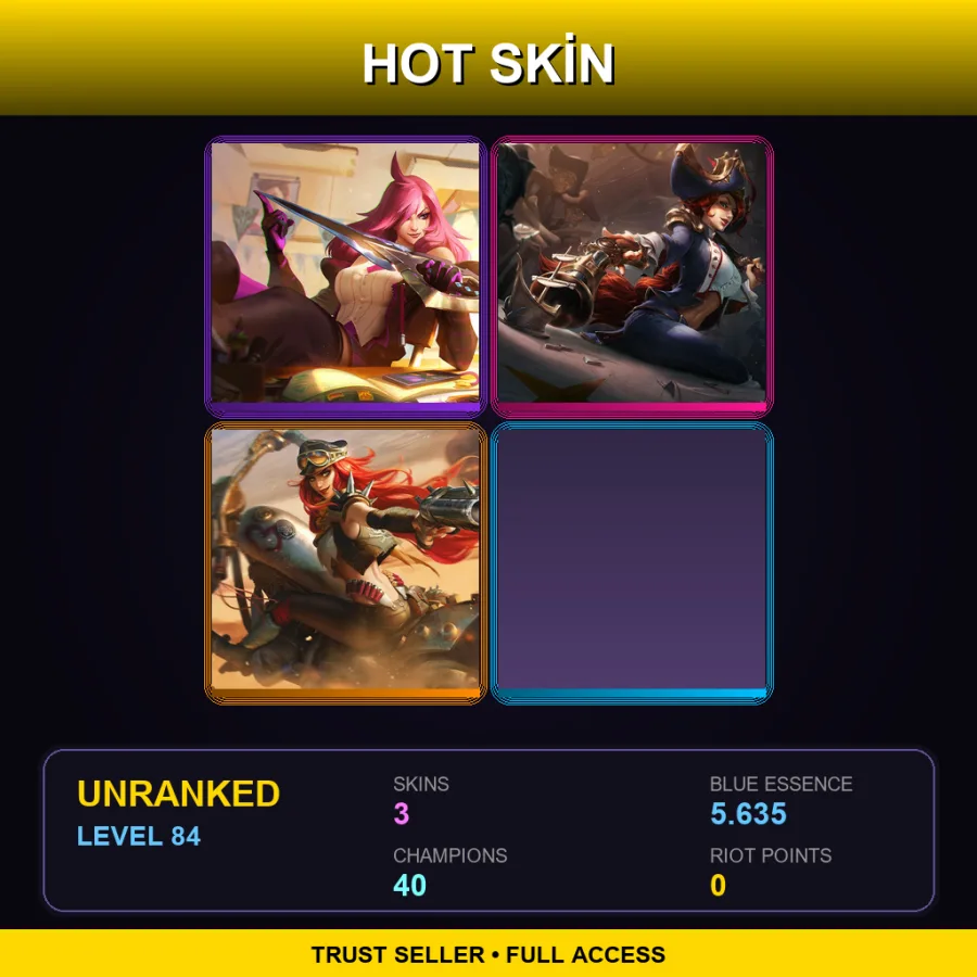 EUNE | Lv84 | Unranked | 3 Skin | 40 Champ