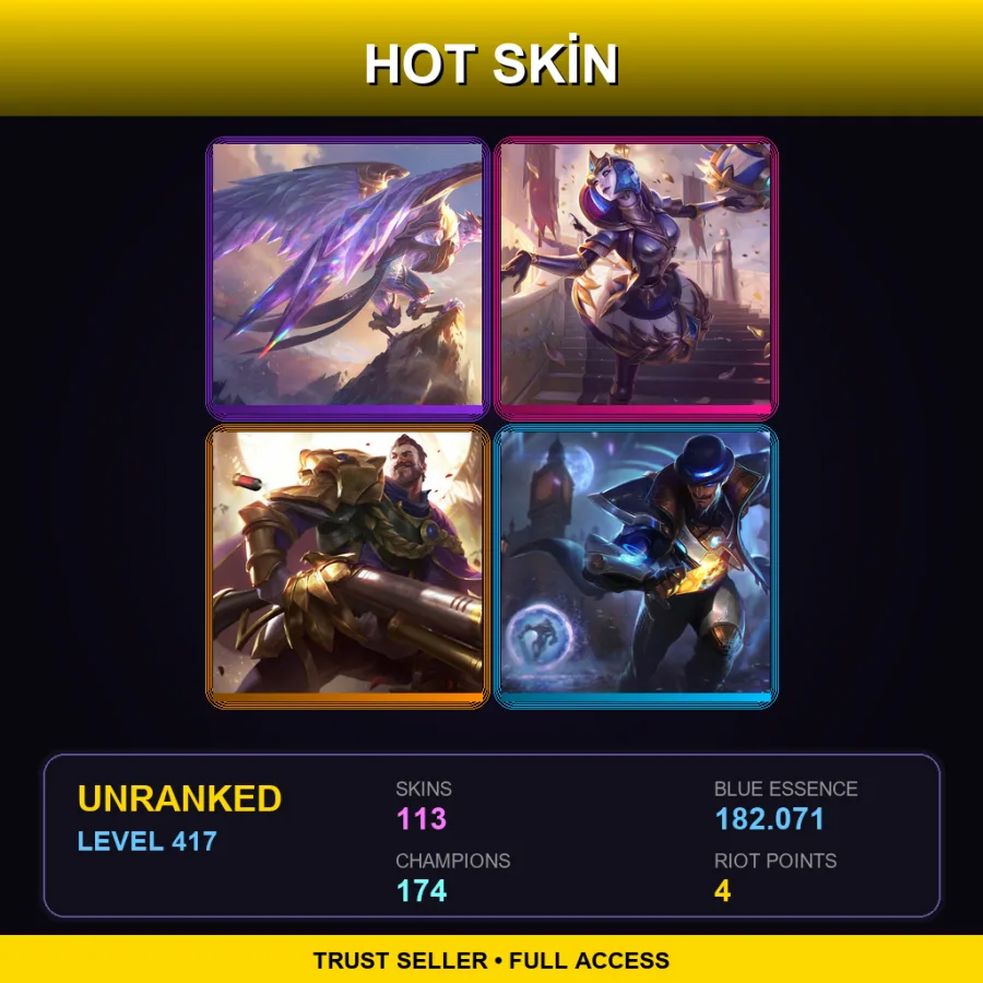 LAS | Lv417 | Unranked | 113 Skin | 174 Champ — Sultan Tryndamere