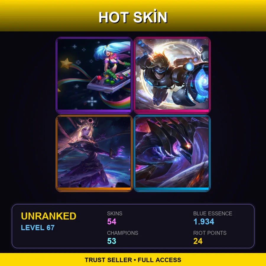 VN | Lv67 | Unranked | 54 Skin | 53 Champ