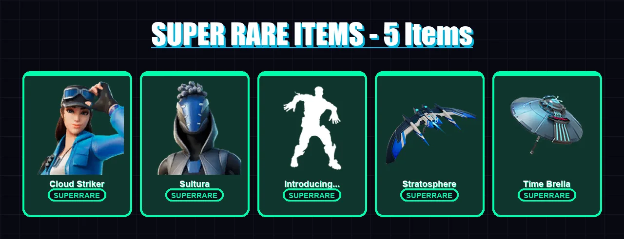 [PS4/PS5/XBOX/PC] | Cloud Striker | Sultura | Mandalorian | Kado Thorne | Valeria | 61 skin | 107 pickaxe | 68 emote | 84 glider | Lv1465