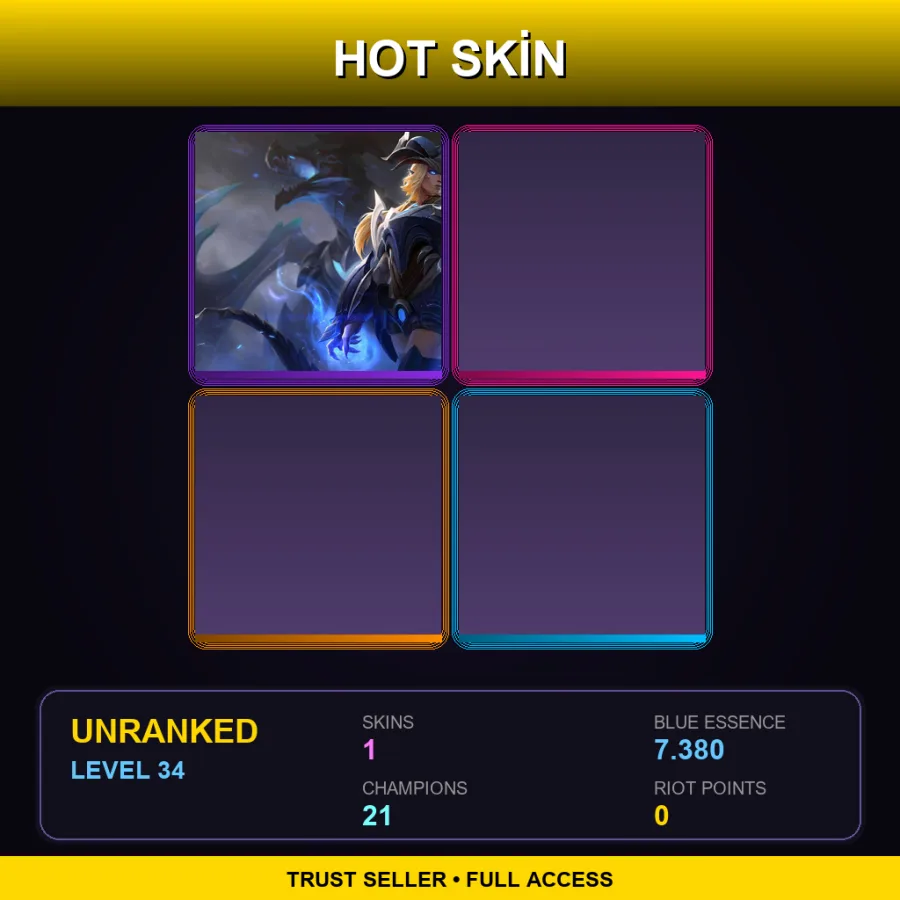RU | Worlds 2014 Shyvana | 1 Skin | 21 Champ | Lv34