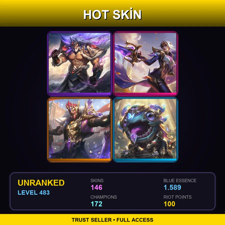 LAS | Lv483 | Unranked | 146 Skin | 172 Champ — Winter Wonder Lulu