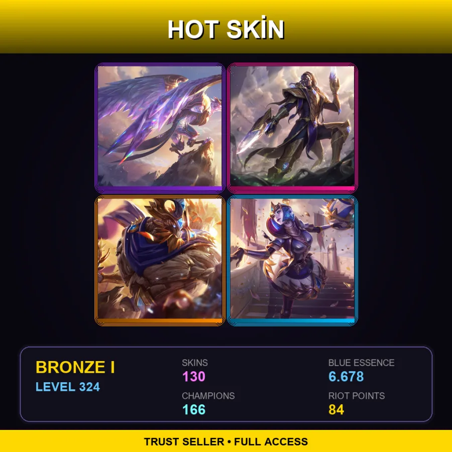 VN | Lv324 | Bronze I | 130 Skin | 166 Champ