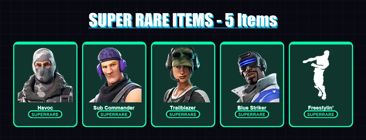 [PC/XBOX] | Havoc | Sub Commander | Trailblazer | Blue Striker | Stalwart Sweeper | 5 skin | 5 pickaxe | 8 emote | 10 glider | Lv129