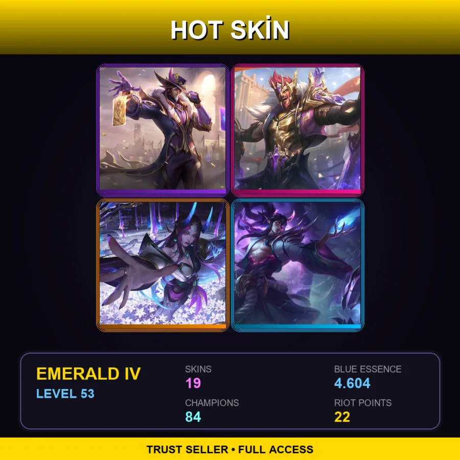 BR | Lv53 | Emerald IV | 19 Skin | 84 Champ