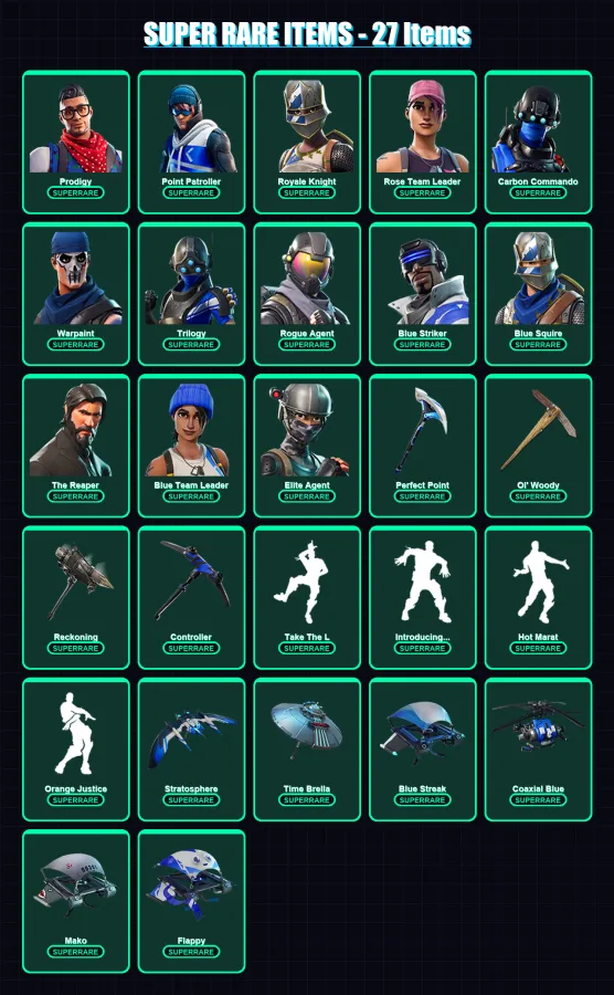 [PS4/PS5/XBOX/PC] | Prodigy | Point Patroller | Royale Knight | 99 skin | Lv1260