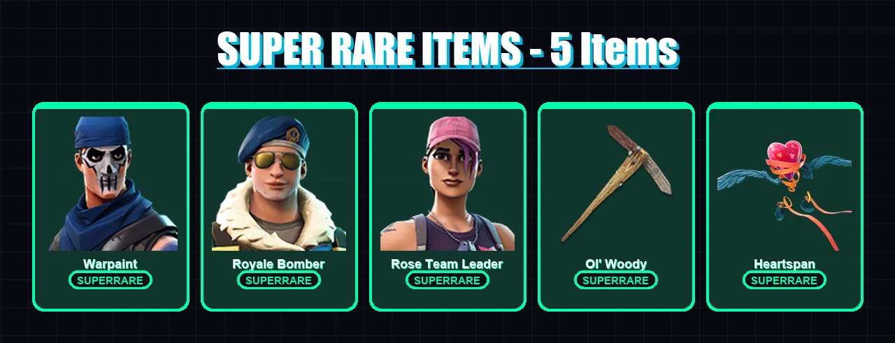 [PS4/PS5/XBOX/PC] | Warpaint | Royale Bomber | Rose Team Leader | Ruin | Zenith | 48 skin | 40 pickaxe | 53 emote | 53 glider | Lv768