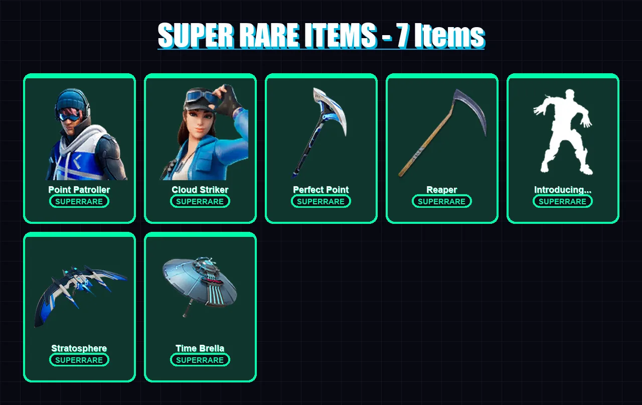 [PS4/PS5/XBOX/PC] | Point Patroller | Cloud Striker | Menace | Mandalorian | Peter Griffin | 70 skin | 111 pickaxe | 77 emote | 101 glider | Lv1592