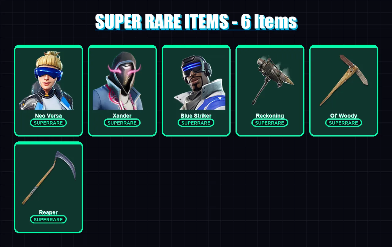 [PC] | Neo Versa | Xander | Blue Striker | Dire | Zenith | 272 skin | 304 pickaxe | 237 emote | 202 glider | Lv2448