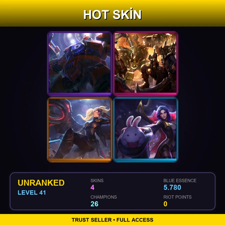 LAN | Lv41 | Unranked | 4 Skin | 26 Champ
