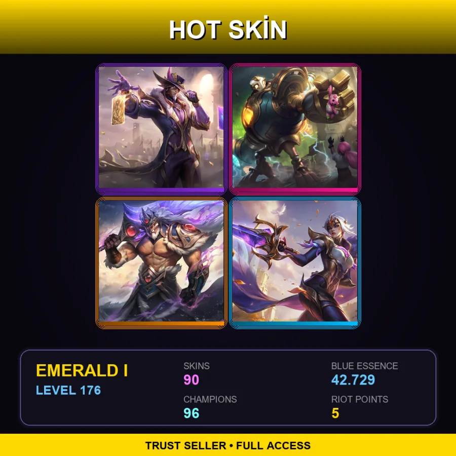 TR | Lv176 | Emerald I | 90 Skin | 96 Champ