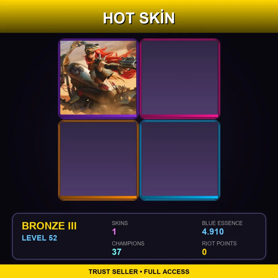 TR | Lv52 | Bronze III | 1 Skin | 37 Champ
