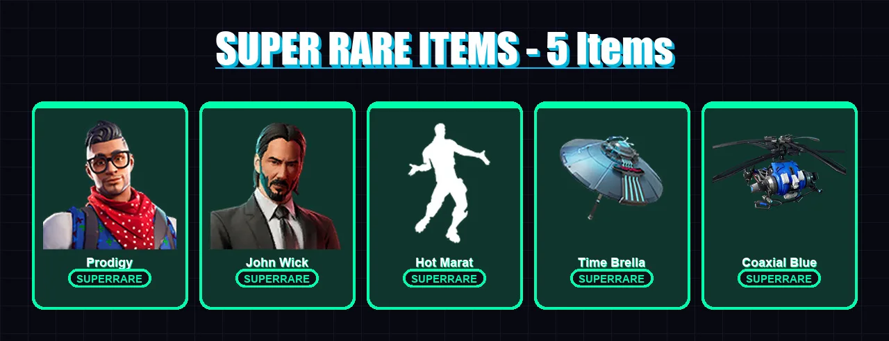 [PS4/PS5/XBOX/PC] | Prodigy | John Wick | Blackheart | All Might | Son Goku | 120 skin | 124 pickaxe | 185 emote | 71 glider | Lv808 — Fortnite account