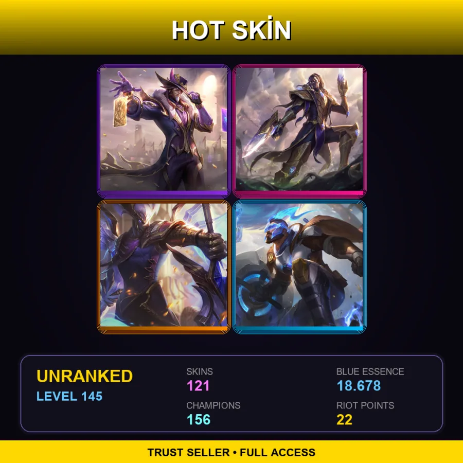 VN | Lv145 | Unranked | 121 Skin | 156 Champ