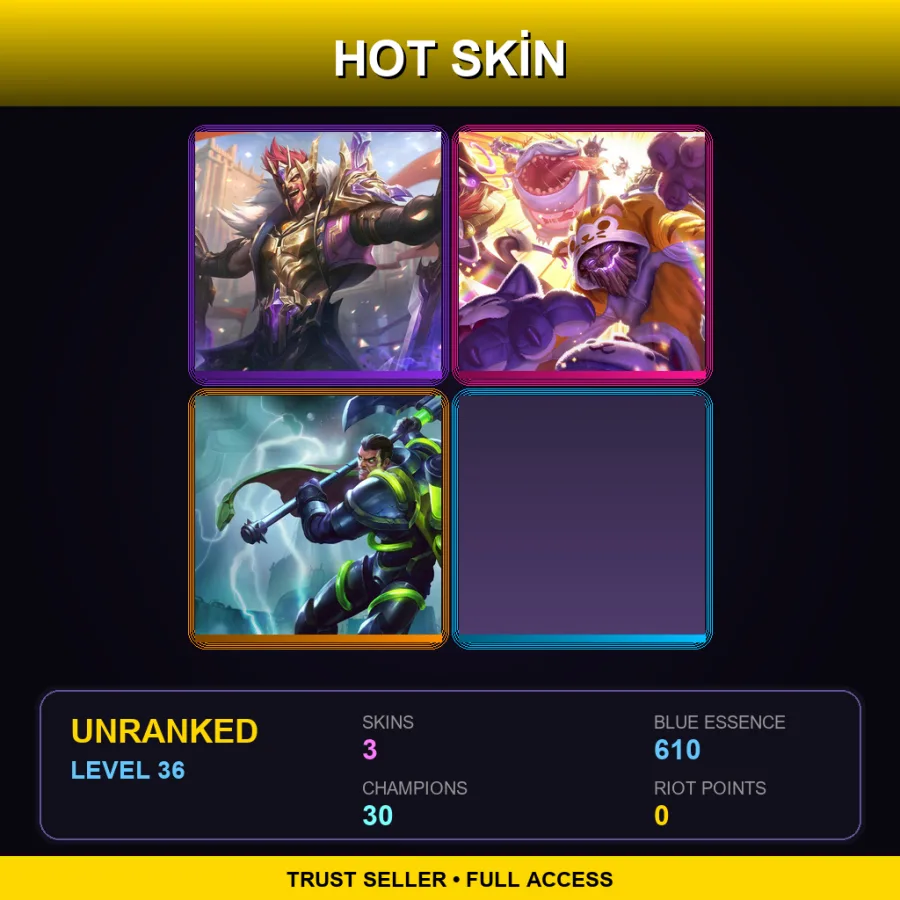 LAS | Lv36 | Unranked | 3 Skin | 30 Champ — Bioforge Darius