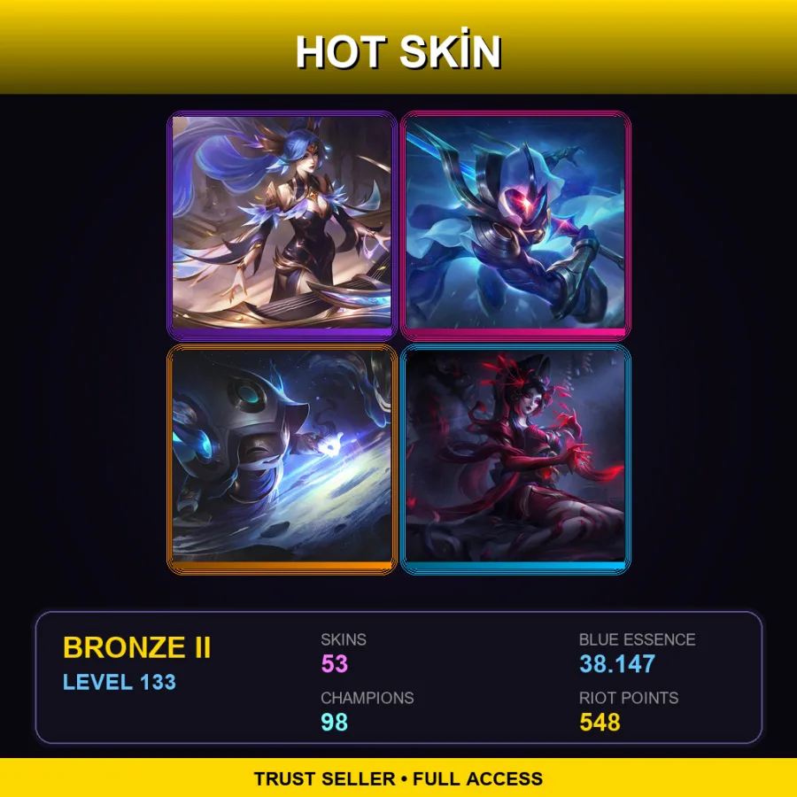 NA | Lv133 | Bronze II | 53 Skin | 98 Champ