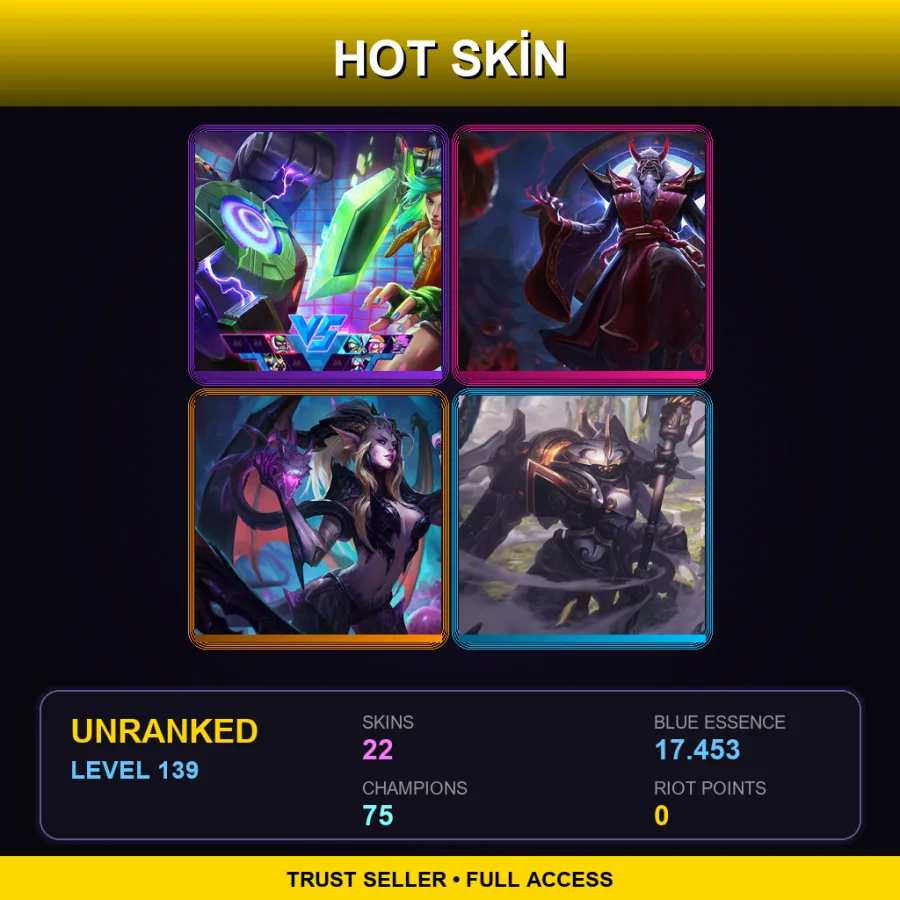 LAS | Lv139 | Unranked | 22 Skin | 75 Champ