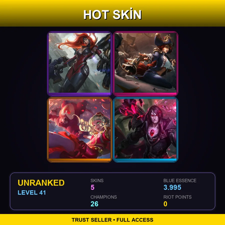 JP | Lv41 | Unranked | 5 Skin | 26 Champ