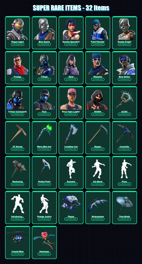 [PC/XBOX] | Rogue Agent | Blue Squire | Sparkle Specialist | 186 skin | Lv2560