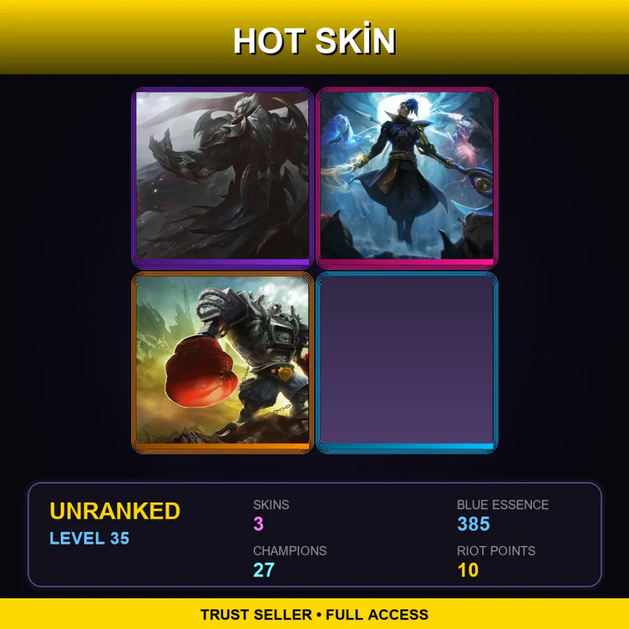 EUW | Lv35 | Unranked | 3 Skin | 27 Champ — Odyssey Kayn