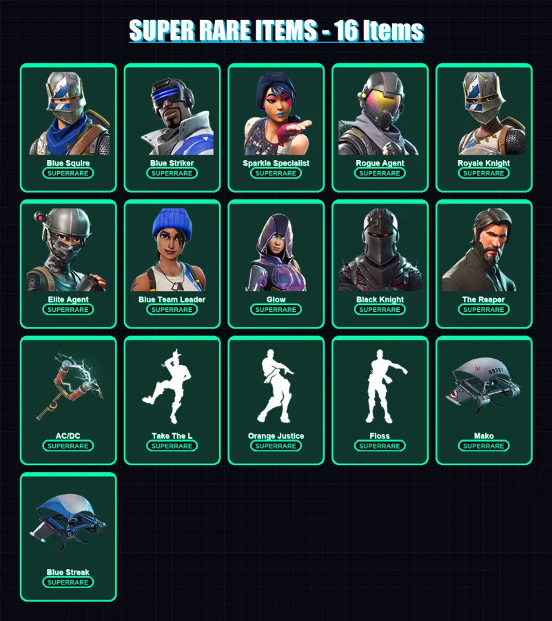 [PS4/PS5/XBOX/PC] | Blue Squire | Blue Striker | Sparkle Specialist | 62 skin | Lv613