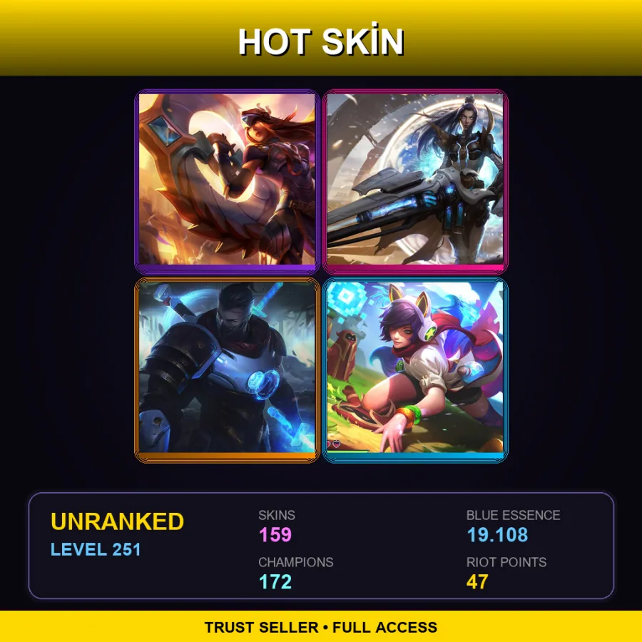 LAS | Lv251 | Unranked | 159 Skin | 172 Champ — Nottingham Ezreal