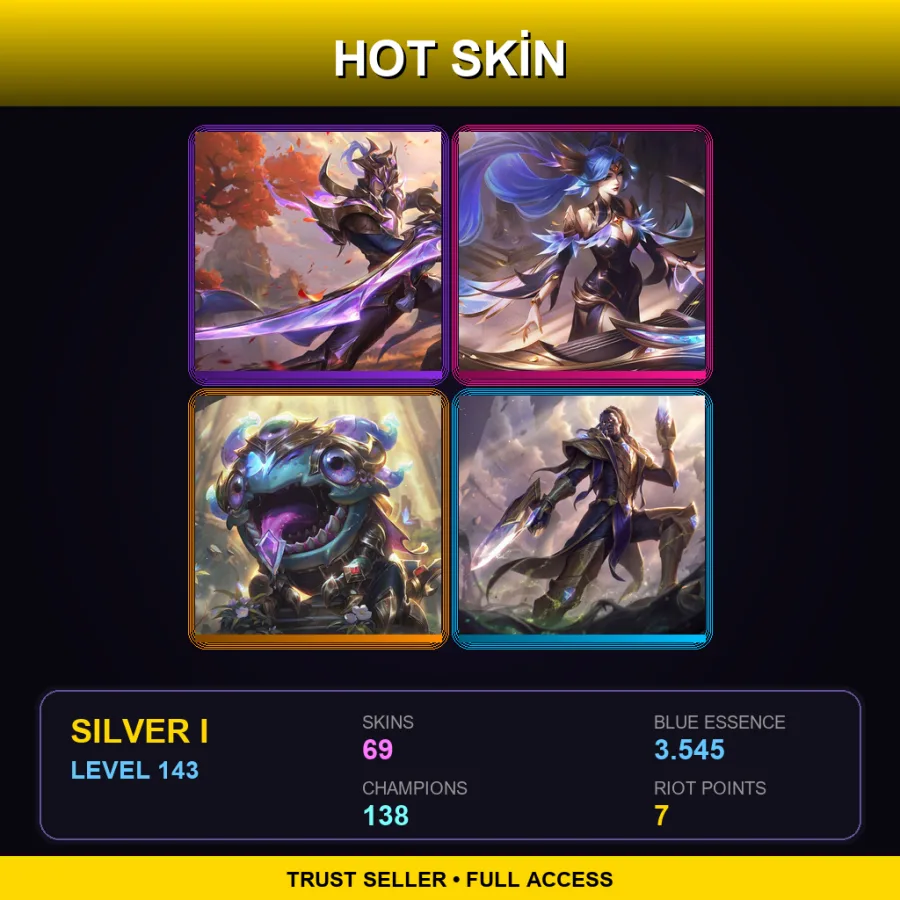 NA | Lv143 | Silver I | 69 Skin | 138 Champ
