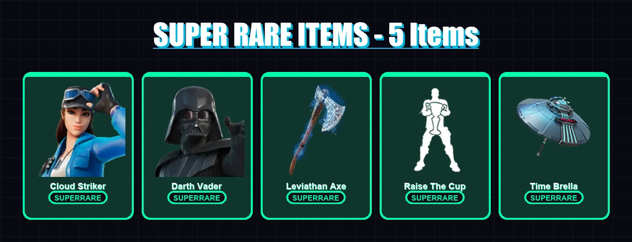 [PS4/PS5/XBOX/PC] | Cloud Striker | Darth Vader | Predator | Twyn | Valeria | 146 skin | 184 pickaxe | 159 emote | 153 glider | Lv2574