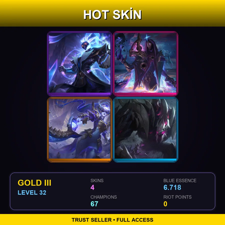 EUNE | Lv32 | Gold III | 4 Skin | 67 Champ