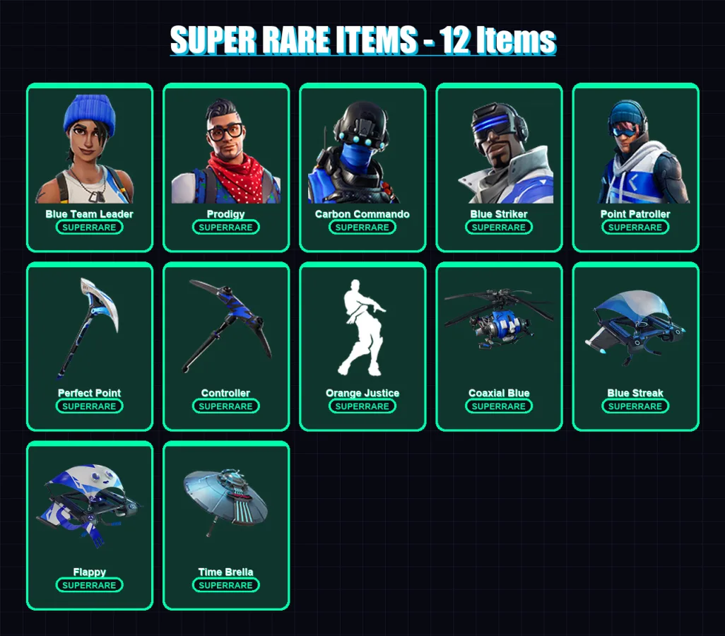 [PS4/PS5/XBOX/PC] | Blue Team Leader | Prodigy | Carbon Commando | 80 skin | Lv1993