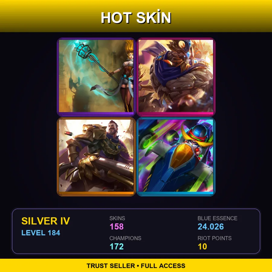 EUNE | Lv184 | Silver IV | 158 Skin | 172 Champ