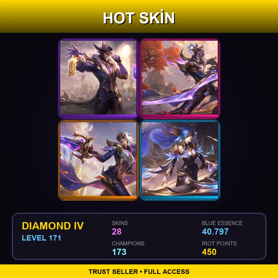 TR | Lv171 | Diamond IV | 28 Skin | 173 Champ