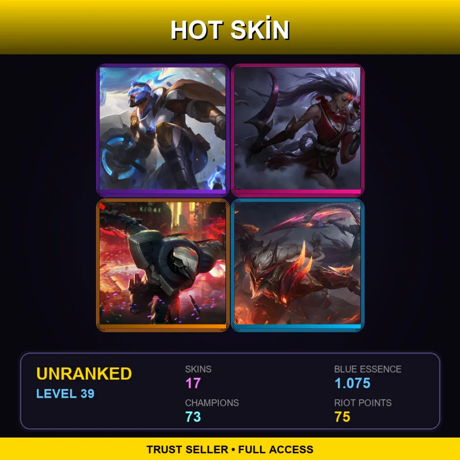 EUNE | Lv39 | Unranked | 17 Skin | 73 Champ
