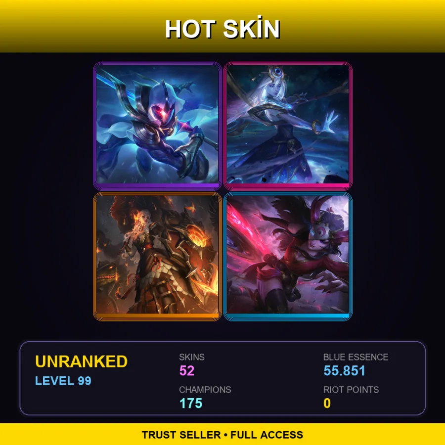 VN | Lv99 | Unranked | 52 Skin | 175 Champ — Infernal Mordekaiser