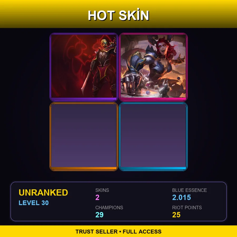 NA | Lv30 | Unranked | 2 Skin | 29 Champ