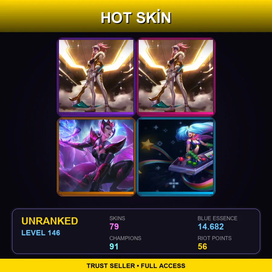 LAS | Lv146 | Unranked | 79 Skin | 91 Champ