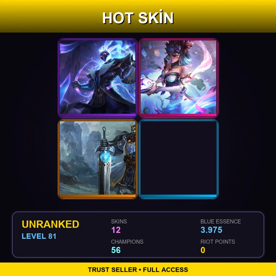 LAN | Lv81 | Unranked | 12 Skin | 56 Champ