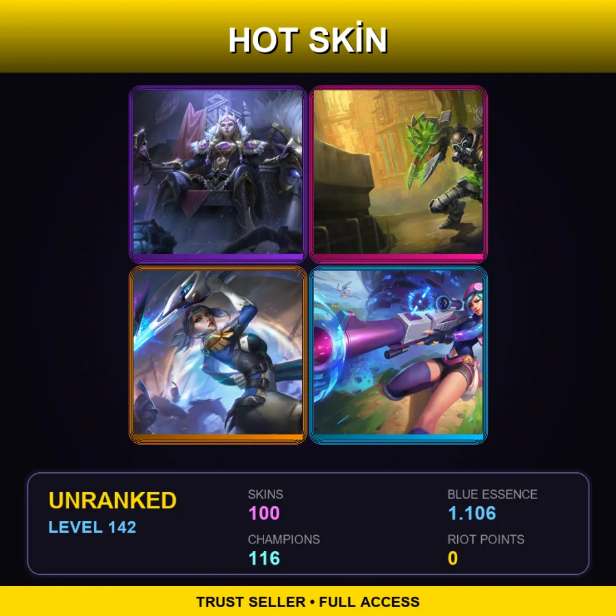 VN | Lv142 | Unranked | 100 Skin | 116 Champ — Reverse Annie