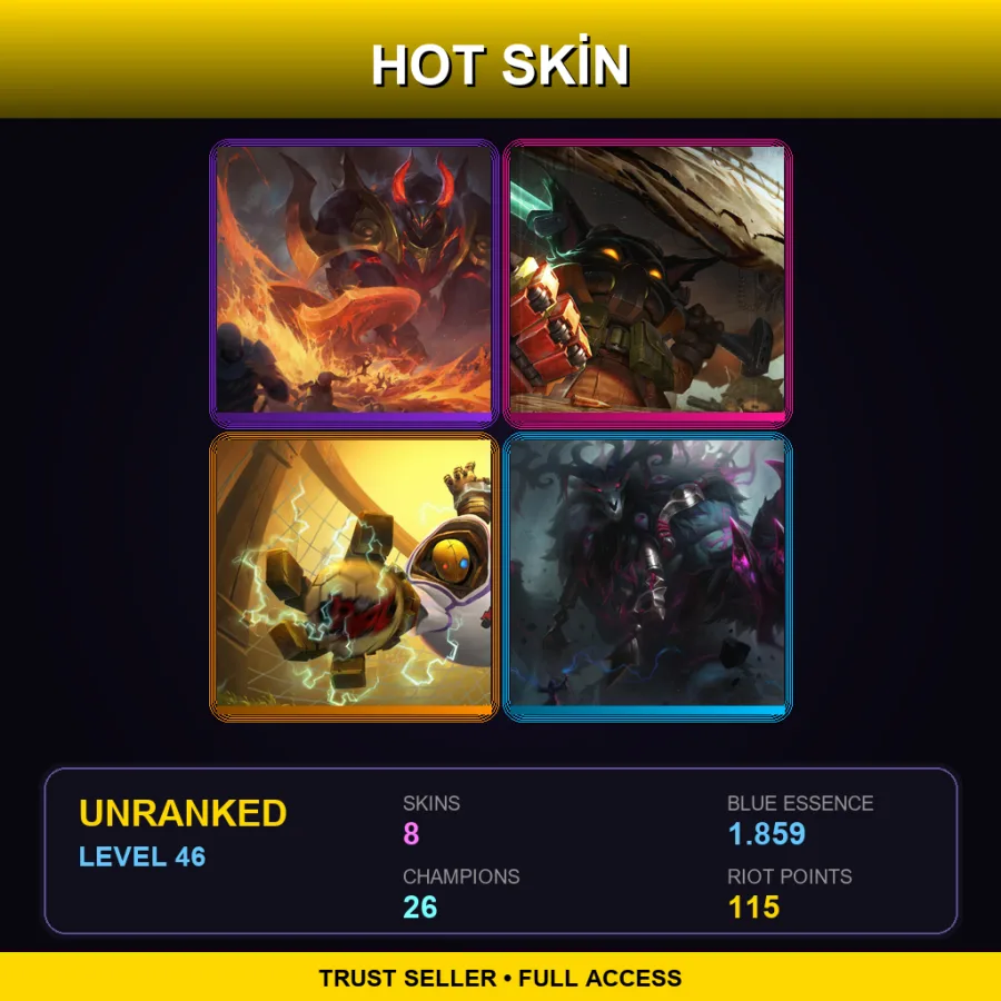 LAS | Lv46 | Unranked | 8 Skin | 26 Champ — Infernal Mordekaiser