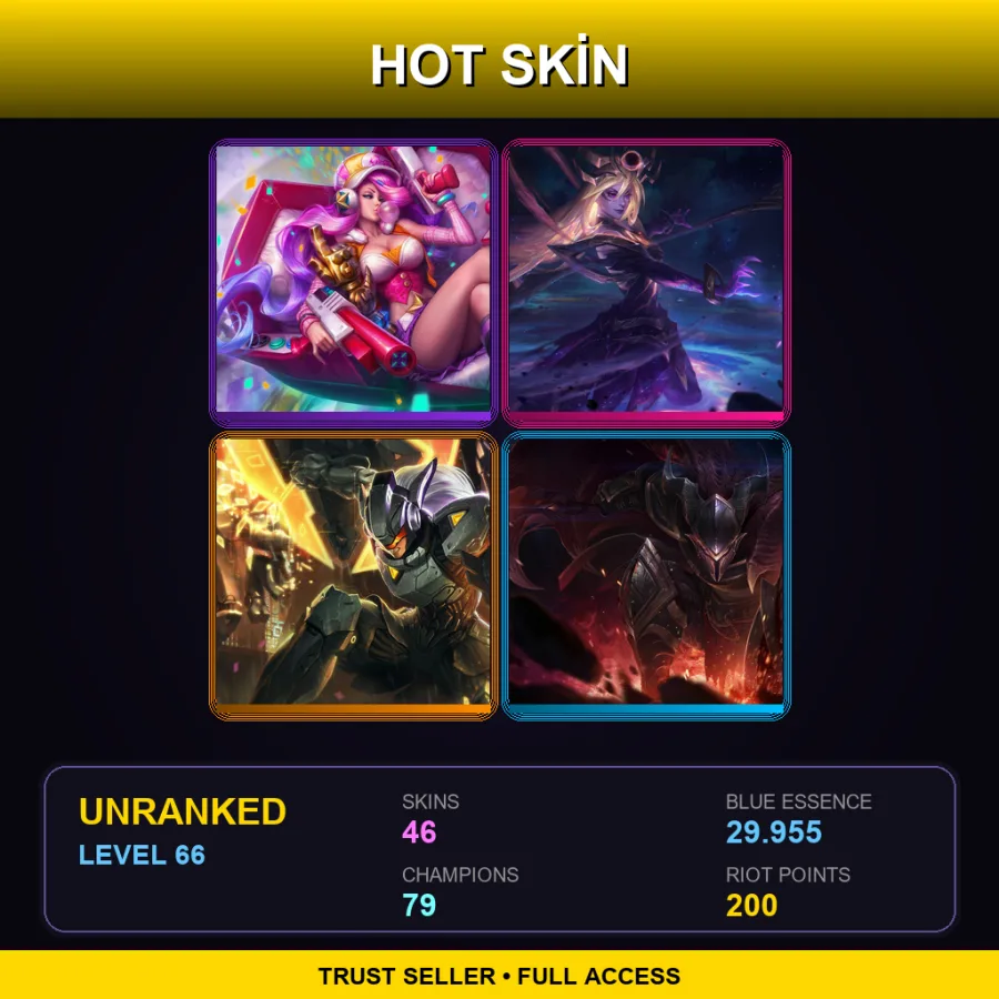 EUW | Lv66 | Unranked | 46 Skin | 79 Champ