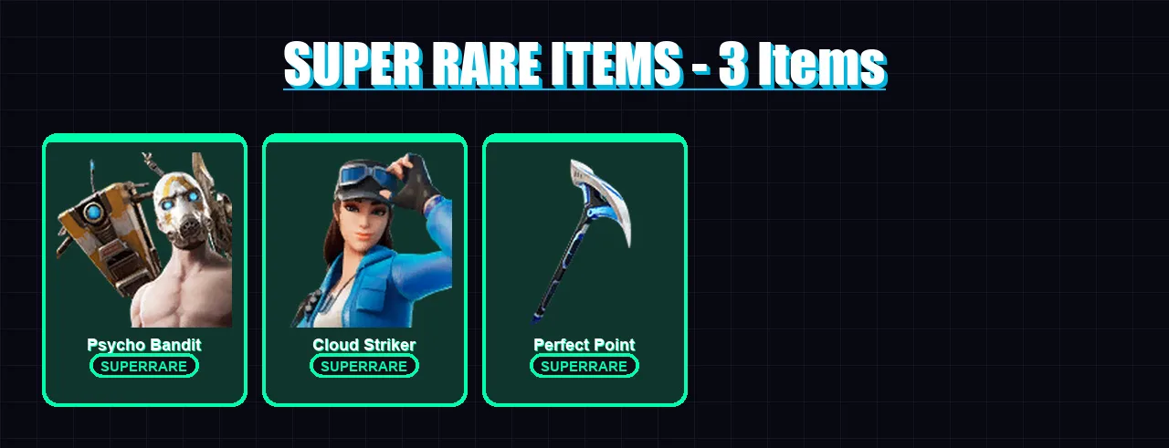 [PC/XBOX/PSN] | Psycho Bandit | Cloud Striker | Gear Specialist Maya | Eternal Knight | Vi | 80 skin | 110 pickaxe | 75 emote | 77 glider | Lv1112