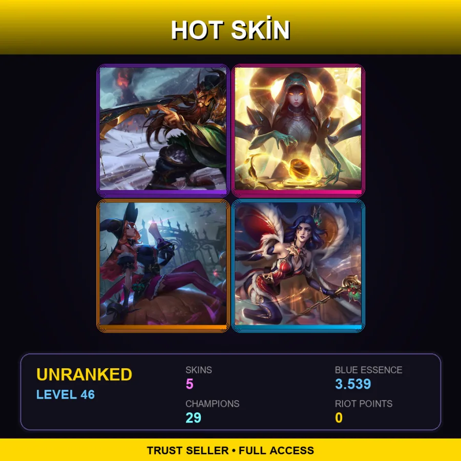 ME | Lv46 | Unranked | 5 Skin | 29 Champ