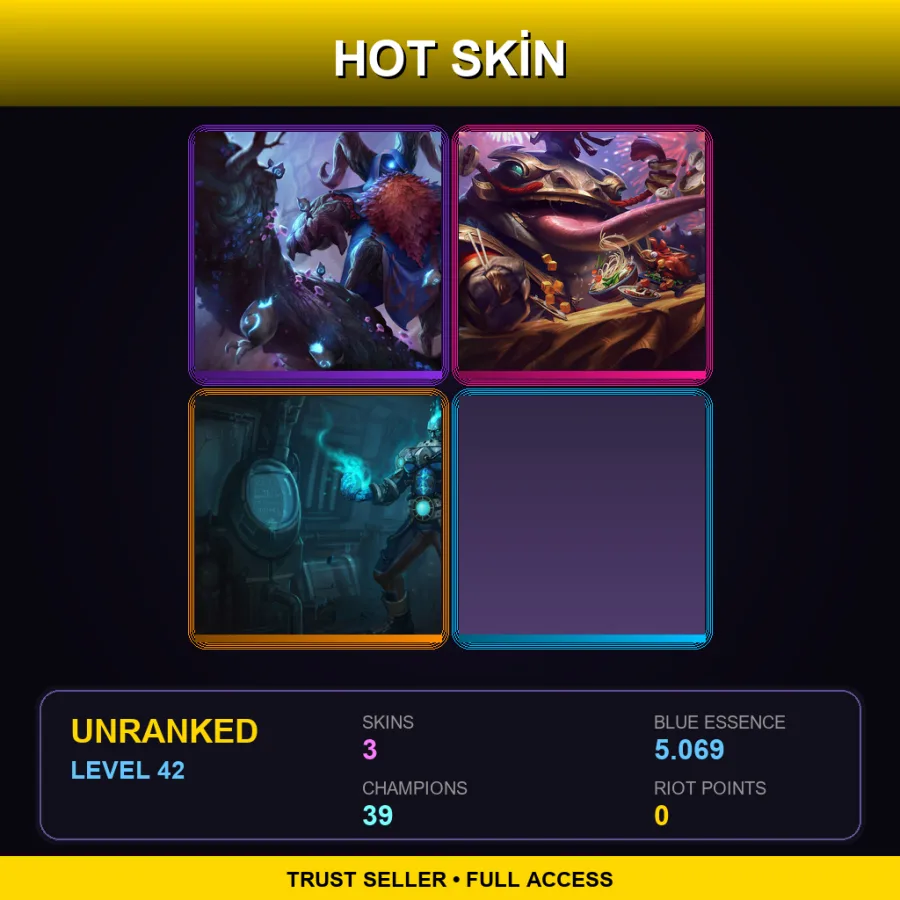 EUNE | Lv42 | Unranked | 3 Skin | 39 Champ