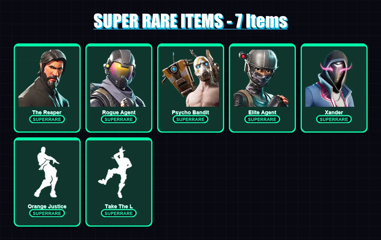 [PC/XBOX/PSN] | The Reaper | Rogue Agent | Psycho Bandit | Elite Agent | Xander | 38 skin | 32 pickaxe | 28 emote | 32 glider | Lv565 — Fortnite account