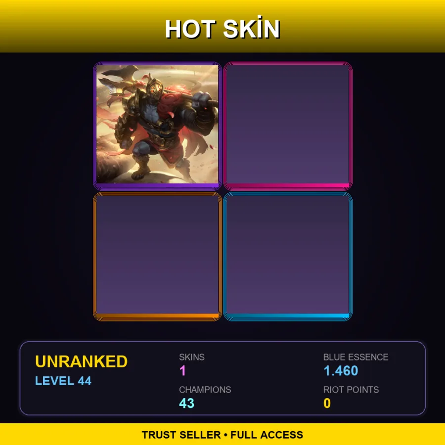 EUNE | Jaximus | 1 Skin | 43 Champ | Lv44
