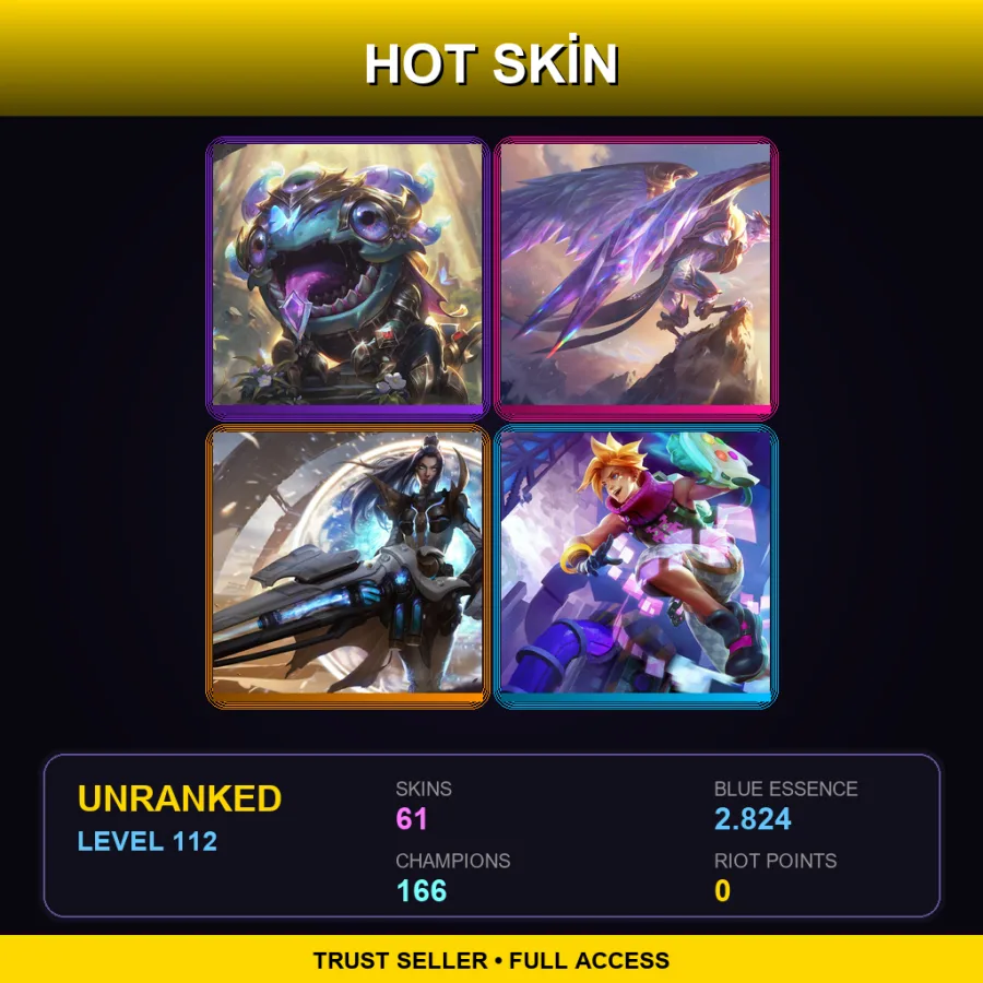 SG | Lv112 | Unranked | 61 Skin | 166 Champ — Whistler Village Twitch