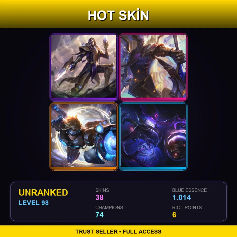 SG | Lv98 | Unranked | 38 Skin | 74 Champ — Psyops Master Yi