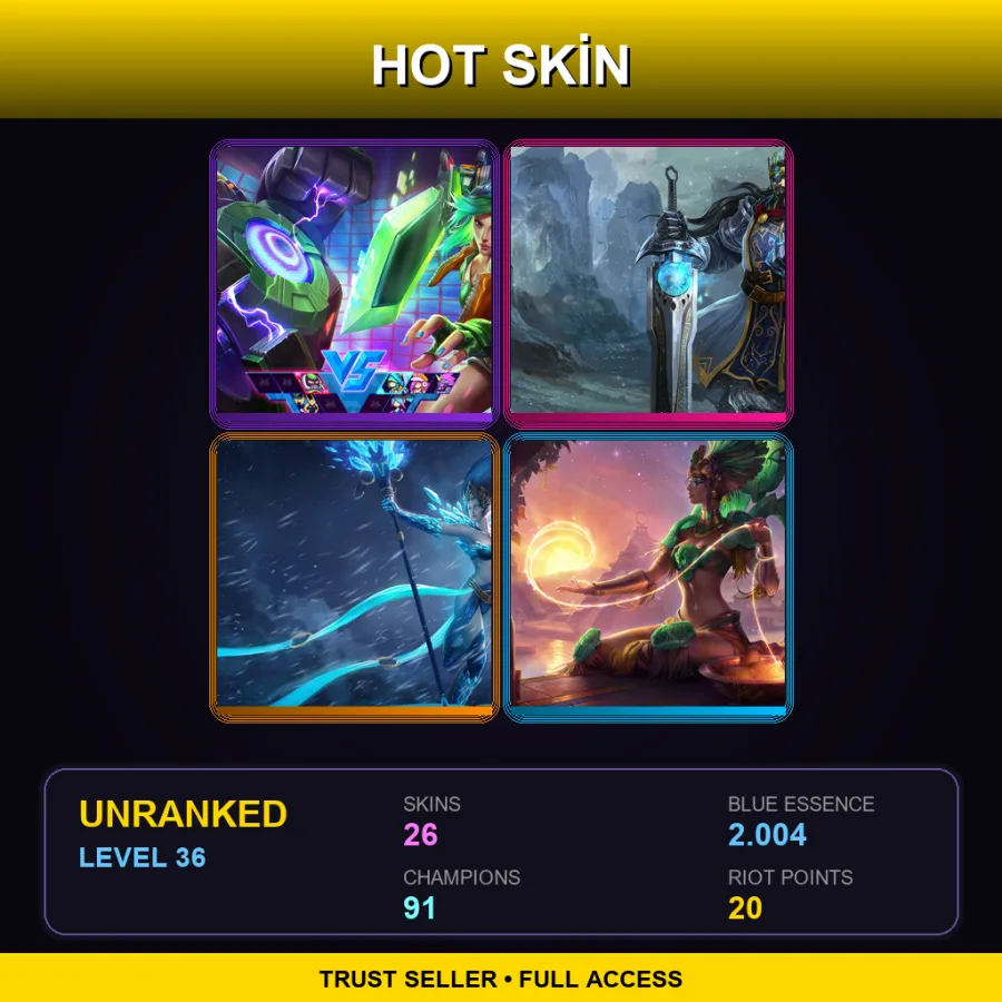 TR | Lv36 | Unranked | 26 Skin | 91 Champ