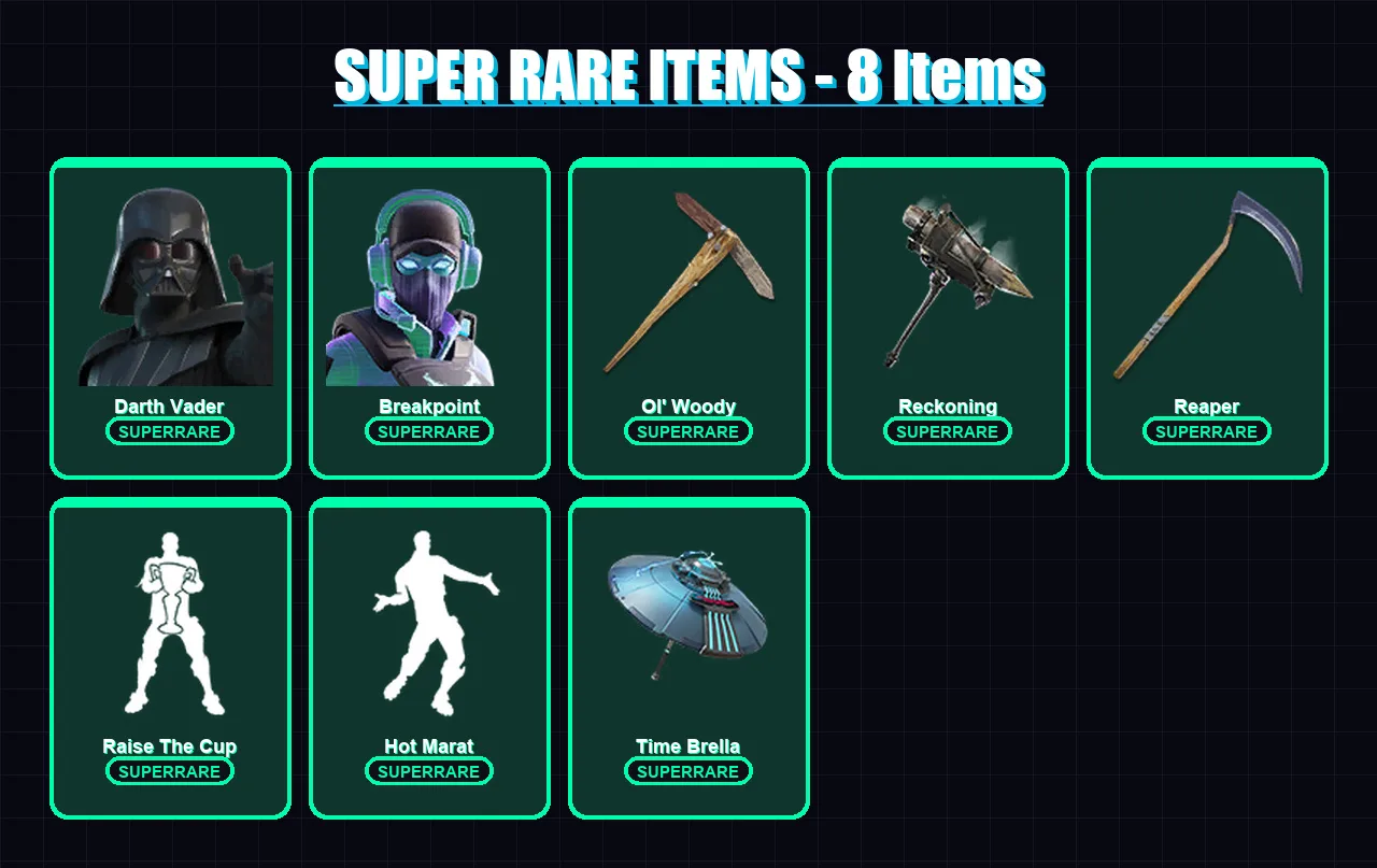 [PC/PSN] | Darth Vader | Breakpoint | Ultima Knight | Kymera | Catalyst | 263 skin | 182 pickaxe | 220 emote | 139 glider | Lv2020